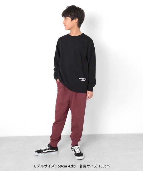 GLAZOS（グラソス）の「裏毛・前後ロゴプリントトレーナー（スウェット・キッズ・ベージュ/ブラック/グレー・140cm/150cm/160cm/170cm）」の14枚目の写真