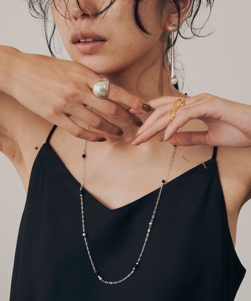 loni(ロニ)の「【金属アレルギー対応】Dew ring (ボリュームリング・カーブリング)/ニッケルフリーメッキ(リング・レディース・シルバー/ゴールド・#9/#11/#13)」の16枚目の写真