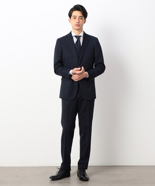 COMME CA ISM(コムサイズム)の「【セットアップ対応】ウール ポリエステル ギャバ ジレ(スーツベスト・メンズ・ブラック・SMALL/MEDIUM/LARGE)」の9枚目の写真