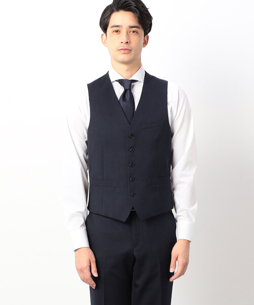 COMME CA ISM(コムサイズム)の「【セットアップ対応】ウール ポリエステル ギャバ ジレ(スーツベスト・メンズ・ブラック・SMALL/MEDIUM/LARGE)」の13枚目の写真