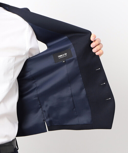 COMME CA ISM(コムサイズム)の「【セットアップ対応】ウール ポリエステル ギャバ ジレ(スーツベスト・メンズ・ブラック・SMALL/MEDIUM/LARGE)」の12枚目の写真