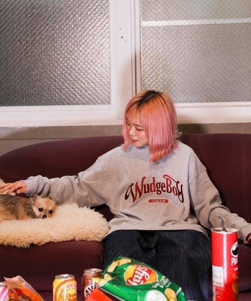 WudgeBoy(ワッジボーイ)の「wudge logo long sleeve T(Tシャツ/カットソー・レディース・ブラウン/ネイビー/スミクロ/杢グレー/オフホワイト・MEDIUM/LARGE)」の9枚目の写真