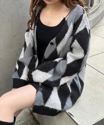 INGNI | モヘアタッチダイヤ柄カーディガン(カーディガン/ボレロ)