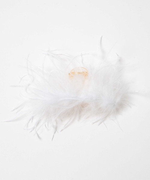 WEGO（ウィゴー）の「WEGO/フェザーバンスクリップ（バレッタ/ヘアクリップ・レディース・ホワイト/ブラック・FREE）」の6枚目の写真