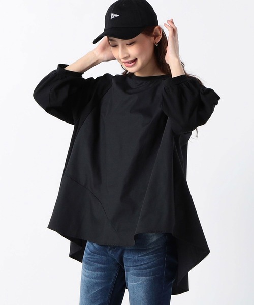 Grand PARK（グランドパーク）の「ドッキングプルオーバー（Tシャツ/カットソー・レディース・ホワイト/ライトグレー/ブラック・FREE）」の2枚目の写真