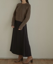Satin relax long スカート