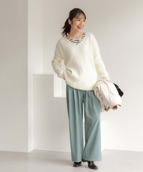 fifth（フィフス）の「ベルト付きタックワイドパンツ（その他パンツ・レディース・ピンク/ブラック/ブルー・M）」の9枚目の写真