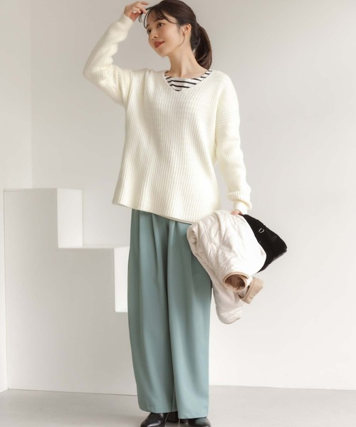 fifth（フィフス）の「ベルト付きタックワイドパンツ（その他パンツ・レディース・ピンク/ブラック/ブルー・M）」の13枚目の写真