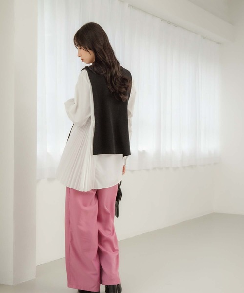 fifth（フィフス）の「ベルト付きタックワイドパンツ（その他パンツ・レディース・ピンク/ブラック/ブルー・M）」の12枚目の写真