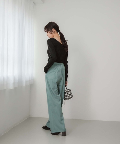 セール】ベルト付きタックワイドパンツ（その他パンツ）｜fifth