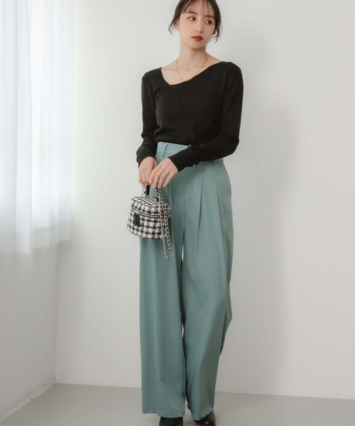 fifth（フィフス）の「ベルト付きタックワイドパンツ（その他パンツ・レディース・ピンク/ブラック/ブルー・M）」の16枚目の写真