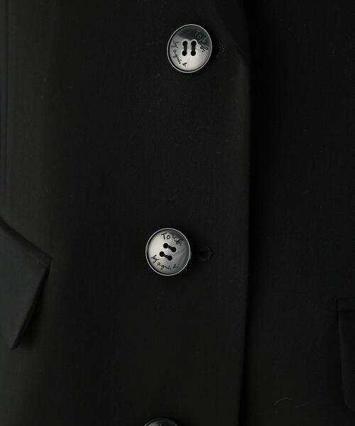 【agnès b.】黒 ヴィンテージボタンフロントジャケット agnes b.｜CUT8 JACKET スタンドカラーレザージャケット