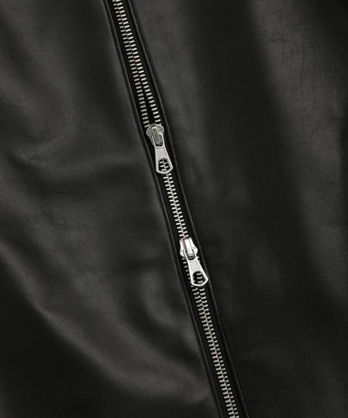 NANO universe（ナノユニバース）の「LB.04/ハイネックレザーライダース（ライダースジャケット・メンズ・ブラック・S/M/L）」の13枚目の写真