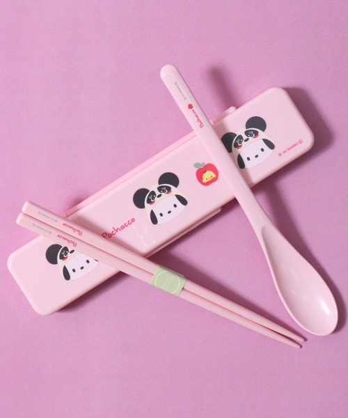 BAYBLO（ベイブロ）の「(SK)抗菌 音の鳴らない コンビセット(箸+スプーン+箸箱)（お弁当箱・キッズ・ライトピンク/ライトブルー/クリーム/ライトパープル/ターコイズブルー/ピンク系/ホワイト×ピンク/ライラック系・ONE SIZE）」の7枚目の写真