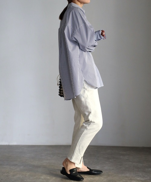 ap retro（アプレトロ）の「ストライプビックシャツ オーバーシャツ（シャツ/ブラウス・レディース・ブルー/グリーン/ピンク・FREE）」の18枚目の写真