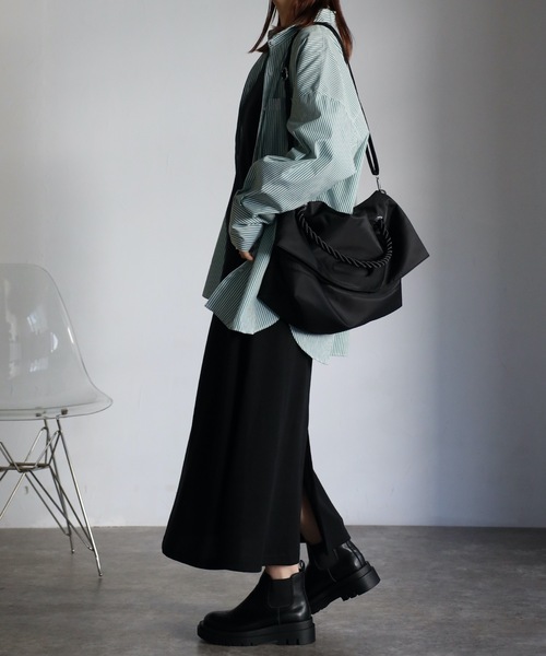 ap retro（アプレトロ）の「ストライプビックシャツ オーバーシャツ（シャツ/ブラウス・レディース・ブルー/グリーン/ピンク・FREE）」の10枚目の写真