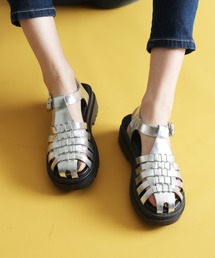 VIVIAN | 厚底編み込みグルカサンダル(サンダル)