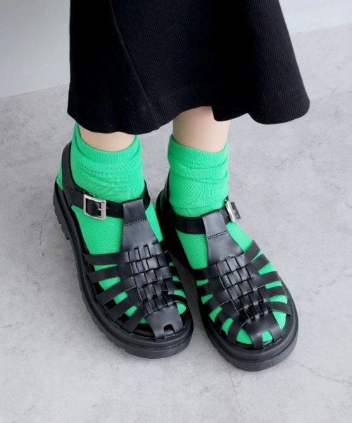 VIVIAN(ヴィヴィアン)の「厚底編み込みグルカサンダル(サンダル・レディース・アイボリー/シルバー/ブラック・S/M/L/LL)」の9枚目の写真