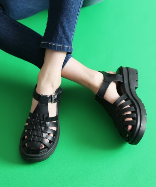 VIVIAN(ヴィヴィアン)の「厚底編み込みグルカサンダル(サンダル・レディース・アイボリー/シルバー/ブラック・S/M/L/LL)」の5枚目の写真