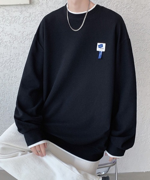 MGV(エムジーヴィー)の「ワンポイントワッフルロングTシャツ(スウェット・メンズ・ホワイト/ブルー/グリーン/グレー/ブラック・LARGE/MEDIUM/X-LARGE)」の3枚目の写真