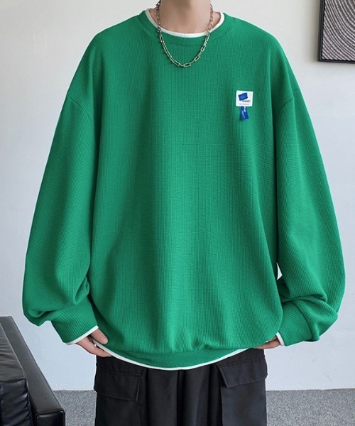 MGV(エムジーヴィー)の「ワンポイントワッフルロングTシャツ(スウェット・メンズ・ホワイト/ブルー/グリーン/グレー/ブラック・LARGE/MEDIUM/X-LARGE)」の18枚目の写真