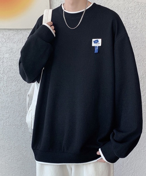 MGV(エムジーヴィー)の「ワンポイントワッフルロングTシャツ(スウェット・メンズ・ホワイト/ブルー/グリーン/グレー/ブラック・LARGE/MEDIUM/X-LARGE)」の13枚目の写真