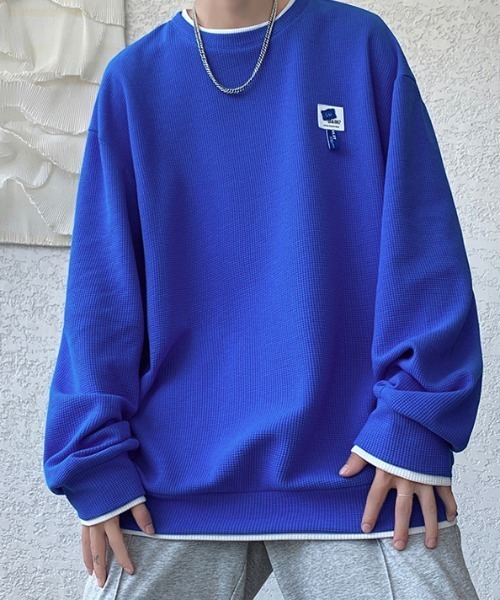 MGV(エムジーヴィー)の「ワンポイントワッフルロングTシャツ(スウェット・メンズ・ホワイト/ブルー/グリーン/グレー/ブラック・LARGE/MEDIUM/X-LARGE)」の22枚目の写真