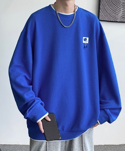 MGV(エムジーヴィー)の「ワンポイントワッフルロングTシャツ(スウェット・メンズ・ホワイト/ブルー/グリーン/グレー/ブラック・LARGE/MEDIUM/X-LARGE)」の20枚目の写真