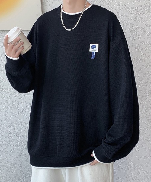 MGV(エムジーヴィー)の「ワンポイントワッフルロングTシャツ(スウェット・メンズ・ホワイト/ブルー/グリーン/グレー/ブラック・LARGE/MEDIUM/X-LARGE)」の15枚目の写真