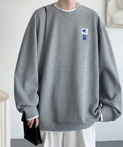 MGV(エムジーヴィー)の「ワンポイントワッフルロングTシャツ(スウェット・メンズ・ホワイト/ブルー/グリーン/グレー/ブラック・LARGE/MEDIUM/X-LARGE)」の9枚目の写真