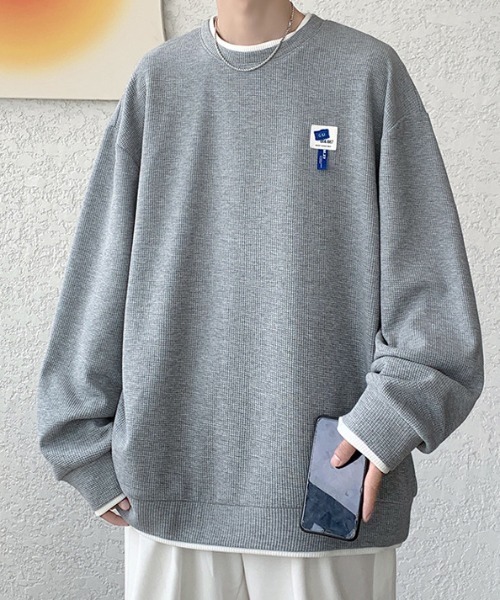 MGV(エムジーヴィー)の「ワンポイントワッフルロングTシャツ(スウェット・メンズ・ホワイト/ブルー/グリーン/グレー/ブラック・LARGE/MEDIUM/X-LARGE)」の21枚目の写真