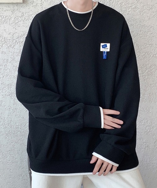 MGV(エムジーヴィー)の「ワンポイントワッフルロングTシャツ(スウェット・メンズ・ホワイト/ブルー/グリーン/グレー/ブラック・LARGE/MEDIUM/X-LARGE)」の11枚目の写真
