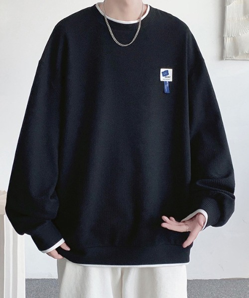MGV(エムジーヴィー)の「ワンポイントワッフルロングTシャツ(スウェット・メンズ・ホワイト/ブルー/グリーン/グレー/ブラック・LARGE/MEDIUM/X-LARGE)」の19枚目の写真