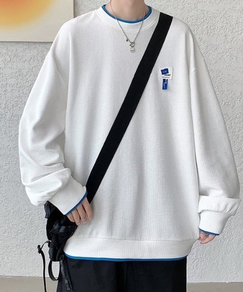 MGV(エムジーヴィー)の「ワンポイントワッフルロングTシャツ(スウェット・メンズ・ホワイト/ブルー/グリーン/グレー/ブラック・LARGE/MEDIUM/X-LARGE)」の17枚目の写真