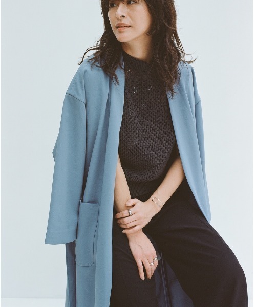 emmi(エミ)の「【emmi atelier】ノースリーブメッシュニット(ニット/セーター・レディース・チャコールグレー/ベージュ・FREE)」の10枚目の写真