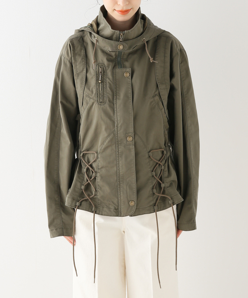 Spick & Span フード付きジャケット AW オリーブ Spick & Span フード付きジャケット AW オリーブ Spick & Span