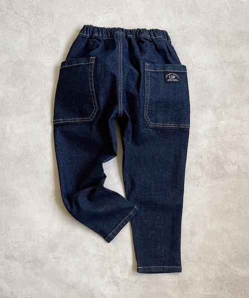 Life Support Products（ライフサポートプロダクツ）の「デニムタックロングパンツ(80～150cm)（デニムパンツ・キッズ・ブルー/ネイビー・80/90/95/100/110/120/130/140/150）」の5枚目の写真