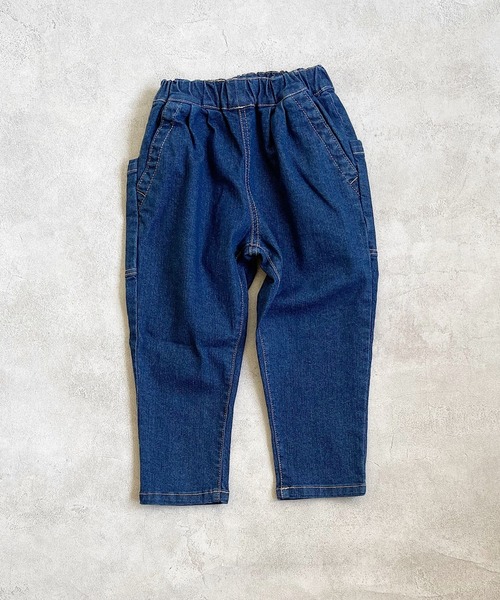 Life Support Products（ライフサポートプロダクツ）の「デニムタックロングパンツ(80～150cm)（デニムパンツ・キッズ・ブルー/ネイビー・80/90/95/100/110/120/130/140/150）」の8枚目の写真