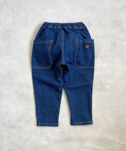 Life Support Products（ライフサポートプロダクツ）の「デニムタックロングパンツ(80～150cm)（デニムパンツ・キッズ・ブルー/ネイビー・80/90/95/100/110/120/130/140/150）」の9枚目の写真