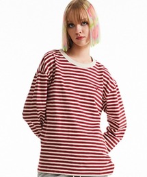 KIRSH CHERRY STRIPE LONG SLEEVE T-SHIRT/キルシーチェリーストライプロングスリーブTシャツ