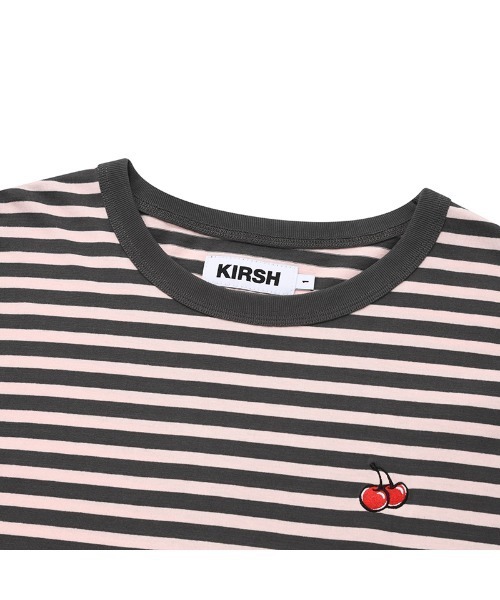 KIRSH(キルシー)の「KIRSH CHERRY STRIPE LONG SLEEVE T-SHIRT/キルシーチェリーストライプロングスリーブTシャツ(Tシャツ/カットソー・レディース・レッド/ピンク/ブラック・ONE SIZE)」の13枚目の写真