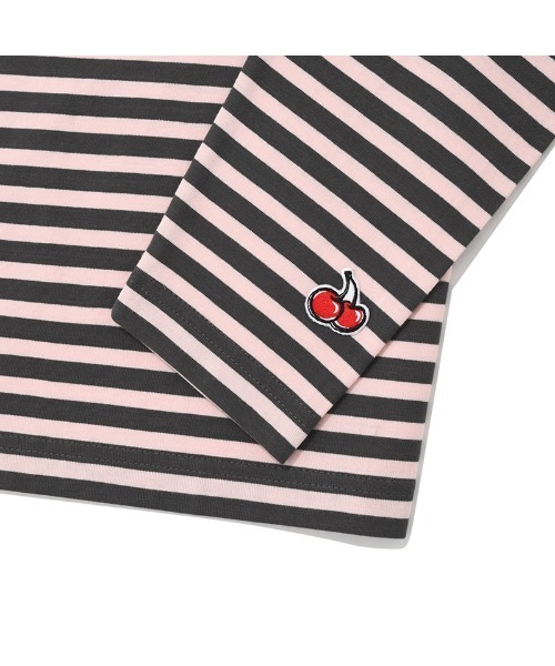 KIRSH(キルシー)の「KIRSH CHERRY STRIPE LONG SLEEVE T-SHIRT/キルシーチェリーストライプロングスリーブTシャツ(Tシャツ/カットソー・レディース・レッド/ピンク/ブラック・ONE SIZE)」の20枚目の写真