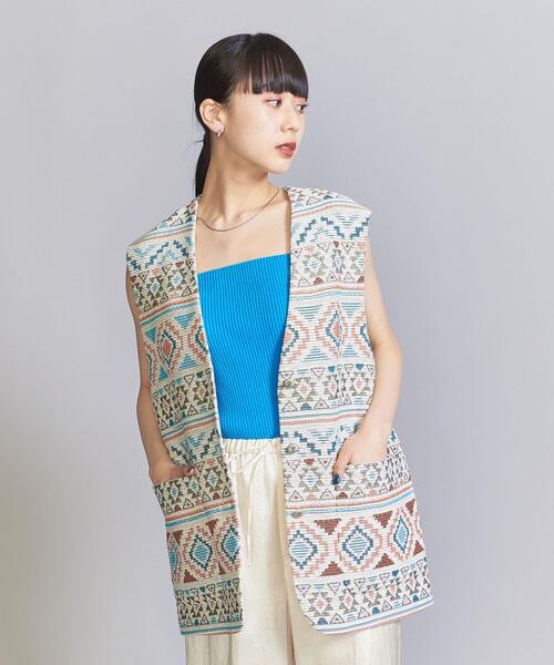 BEAUTY&YOUTH UNITED ARROWS（ビューティーアンドユースユナイテッドアローズ）の「コットンシルクブレンド リブ ビスチェ -2WAY/ウォッシャブル-（キャミソール・レディース・オフホワイト/ターコイズブルー/ブラック・FREE）」の12枚目の写真