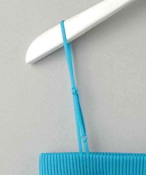 BEAUTY&YOUTH UNITED ARROWS（ビューティーアンドユースユナイテッドアローズ）の「コットンシルクブレンド リブ ビスチェ -2WAY/ウォッシャブル-（キャミソール・レディース・オフホワイト/ターコイズブルー/ブラック・FREE）」の4枚目の写真