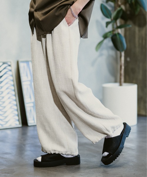 CASPER JOHN（キャスパージョン）の「Tweed balloon pants/ツイードバルーンパンツ（その他パンツ・メンズ・グレイッシュベージュ/ブラック/ナチュラル・SMALL/MEDIUM/LARGE）」の9枚目の写真
