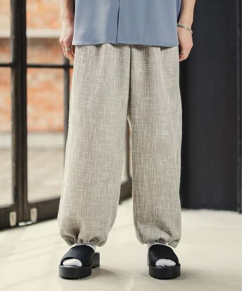 CASPER JOHN（キャスパージョン）の「Tweed balloon pants/ツイードバルーンパンツ（その他パンツ・メンズ・グレイッシュベージュ/ブラック/ナチュラル・SMALL/MEDIUM/LARGE）」の6枚目の写真