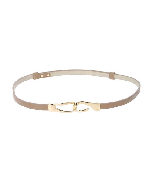 YECCA VECCA(イェッカヴェッカ)の「メタルフックスリムベルト(ベルト・レディース・ベージュ/ブラック/アイボリー/パイソン・FREE)」の20枚目の写真