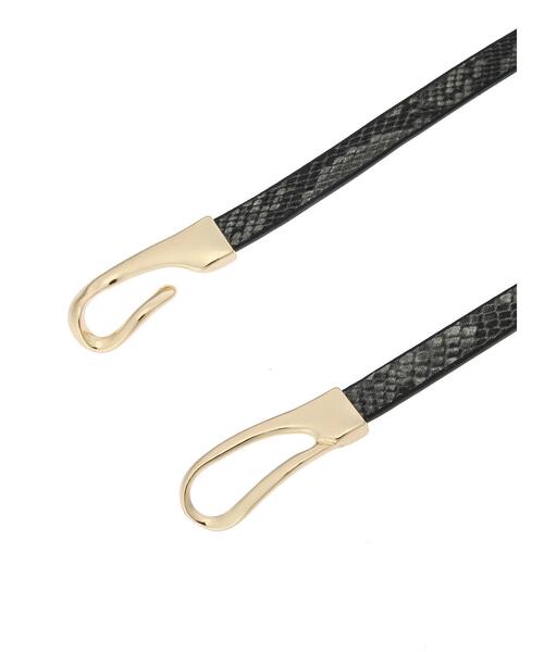 YECCA VECCA(イェッカヴェッカ)の「メタルフックスリムベルト(ベルト・レディース・ベージュ/ブラック/アイボリー/パイソン・FREE)」の13枚目の写真