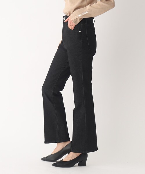 OPAQUE.CLIP(オペークドットクリップ)の「◆オーガニックコットン混デニム 202フレアパンツ(デニムパンツ・レディース・ブルー/ダークネイビー/グレー系その他・36/38/40/34/42)」の4枚目の写真