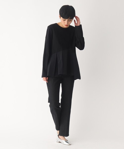 ピッコーネ　2023年秋冬　コットン混デニム調パンツ ピッコーネ 2023年秋冬 コットン混デニム調パンツ